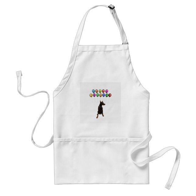 Doberman Pinscher wishing Happy New Year 2016 Standard Apron (Front)