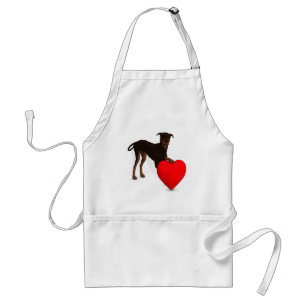 Doberman Pinscher With Heart Standard Apron