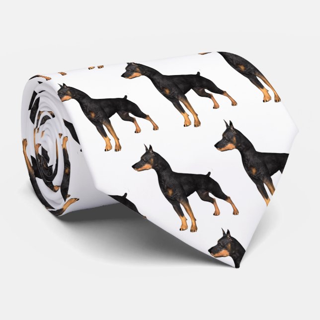 Doberman PinscherTie Tie (Rolled)
