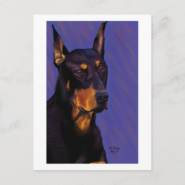 Doberman postcard (Front)