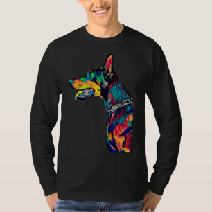 Doberman Profile Head Dog Breed Pet True Friend 7 T-Shirt