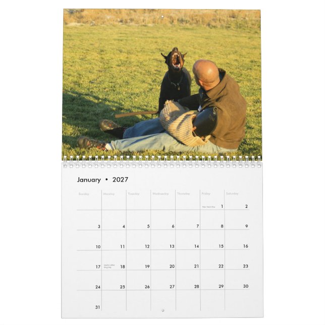 Doberman Protection calendar (Jan 2027)