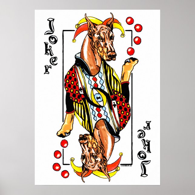 Doberman Red Joker Poster (Front)