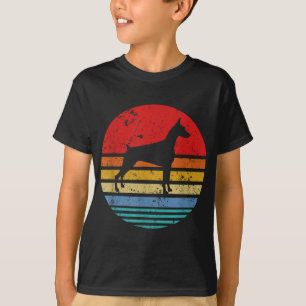 Doberman Retro Sunset Distressed Mum Dad Dog Lover T-Shirt