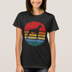 Doberman Retro Sunset Distressed Mum Dad Dog Lover T-Shirt