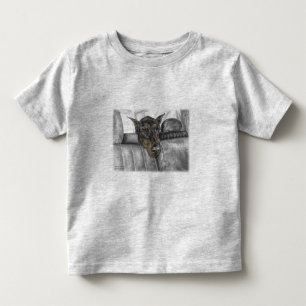 Doberman Riding in Car Toddler T-Shirt