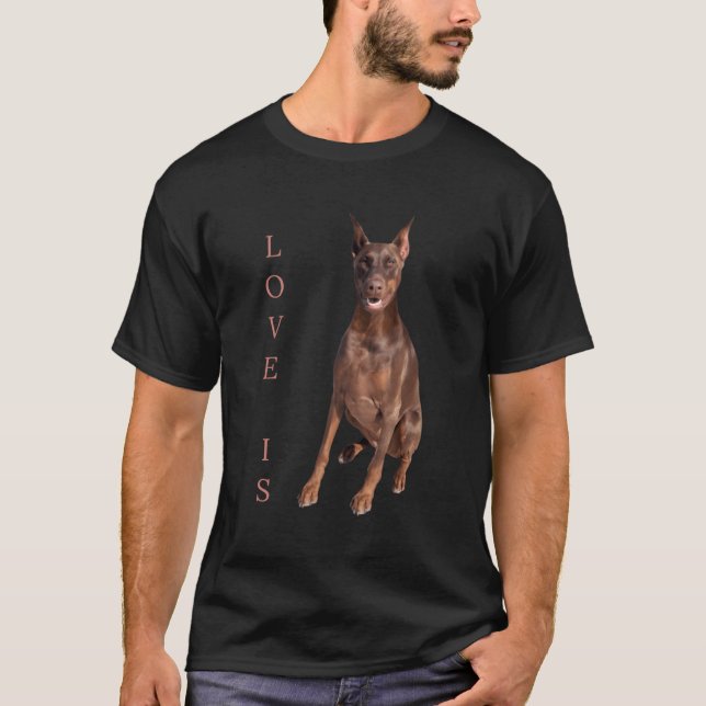 Doberman Shirt Women Men Kids Dog Mum Dad Love Pet (Front)