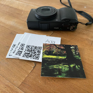 Doberman square business card