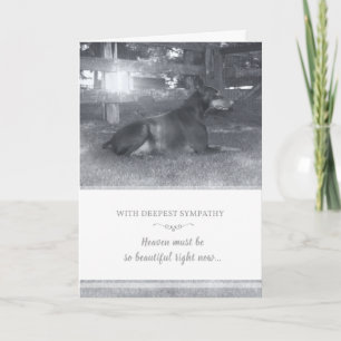 Doberman Sympathy Card - Heaven Must be Beautiful