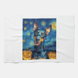 doberman tea towel