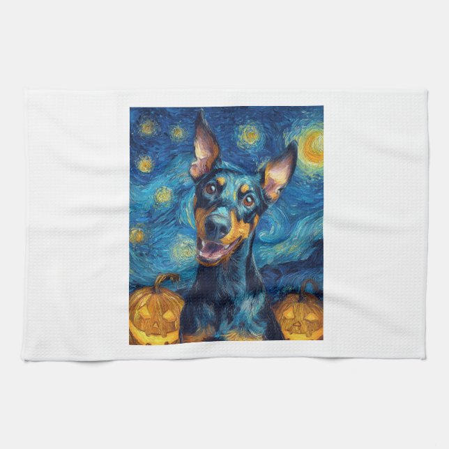 doberman tea towel (Horizontal)