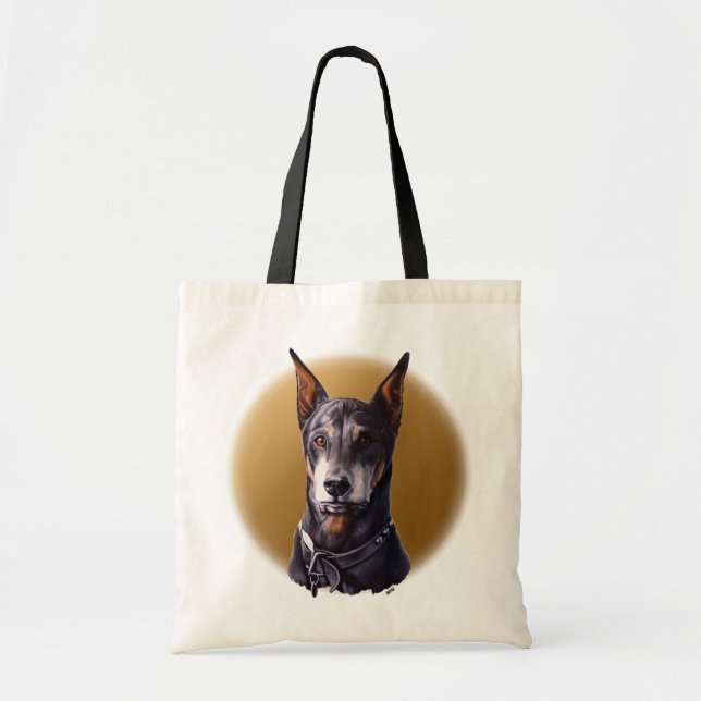 Doberman Tote Bag Customised Doberman Pinscher Bag (Front)