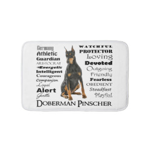 Doberman Traits Bath Mat