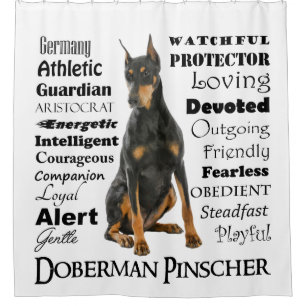 Doberman Traits Shower Curtain