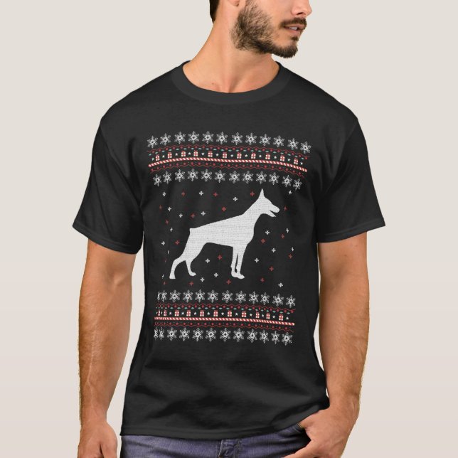 Doberman Ugly Christmas Sweater Ugly Christmas Swe (Front)