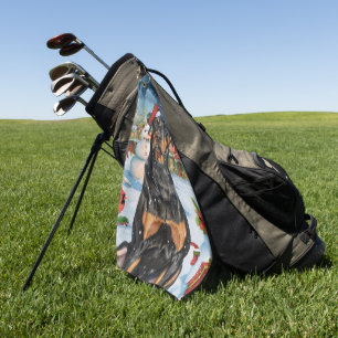 Doberman Winter Wonderland Christmas Joy Golf Towel