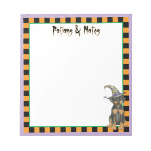 Doberman Witch Notepad