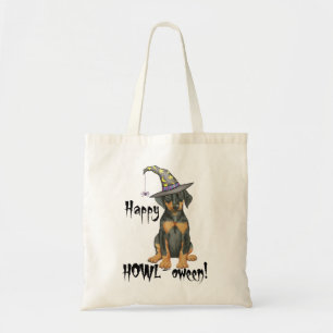 Doberman Witch Tote Bag