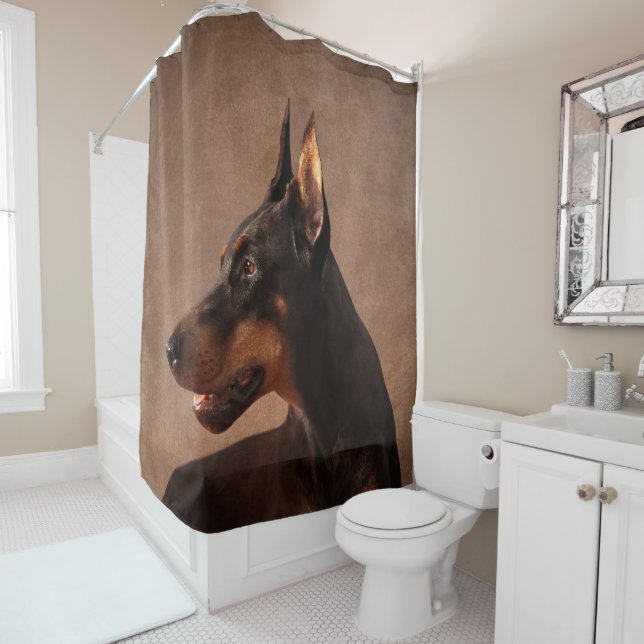 Dobermann - Doberman Pinscher Shower Curtain (In Situ)
