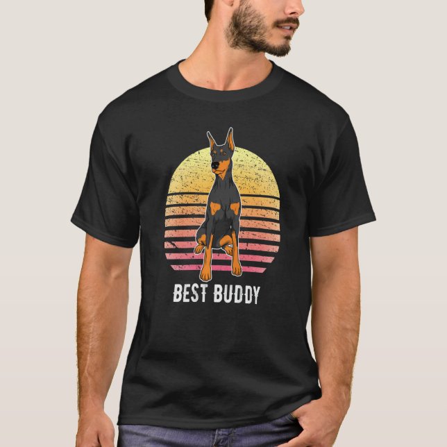 Dobermann Dog Sunset  1 T-Shirt (Front)