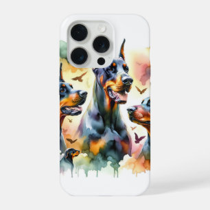 Dobermann Dogs in Harmony 060624AREF104 - Watercol iPhone 15 Pro Case
