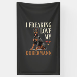 Dobermann Love Dog Lover Banner