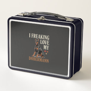 Dobermann Love Dog Lover Metal Lunch Box