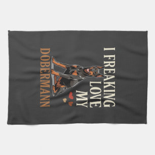 Dobermann Love Dog Lover Tea Towel