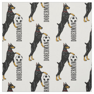 Dobermann or Doberman Pinscher dog Fabric