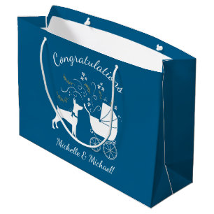 Dobermann Pinscher Baby Shower Puppy Dog Dobie Large Gift Bag