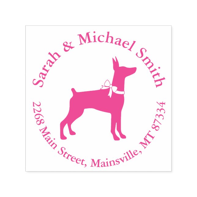 Dobermann Pinscher Dog Baby Shower Puppy Dobie  Self-inking Stamp (Design)