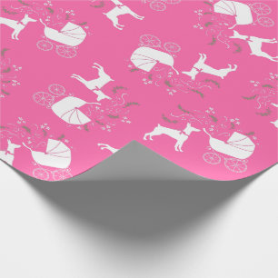 Dobermann Pinscher Dog Baby Shower Puppy Dobie  Wrapping Paper