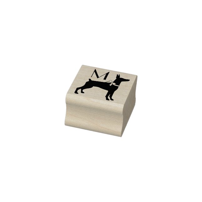 Dobermann Pinscher Dog Puppy Dobie Rubber Stamp (Stamp)