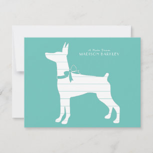 Dobermann Pinscher Dog Puppy Thank You Card