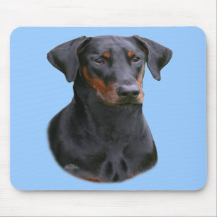 Dobermann Pinscher natural ear mousepad