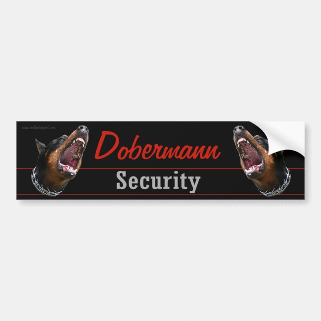 Dobermann Security sticker (Front)