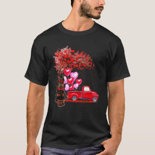 Dobermann Sunglasses Hearts Tree Pickup Truck  Cou T-Shirt