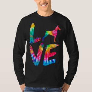 Dobermann Tie Dye Love Dog Mum Dad T-Shirt