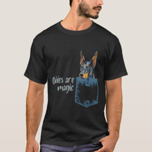 Dobie Doberman Pocket Style Illustration T-Shirt