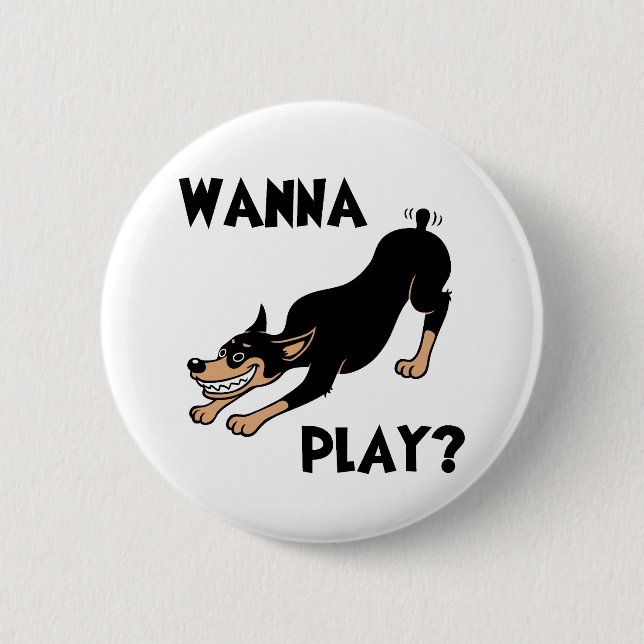 Dobie - Play 6 Cm Round Badge (Front)