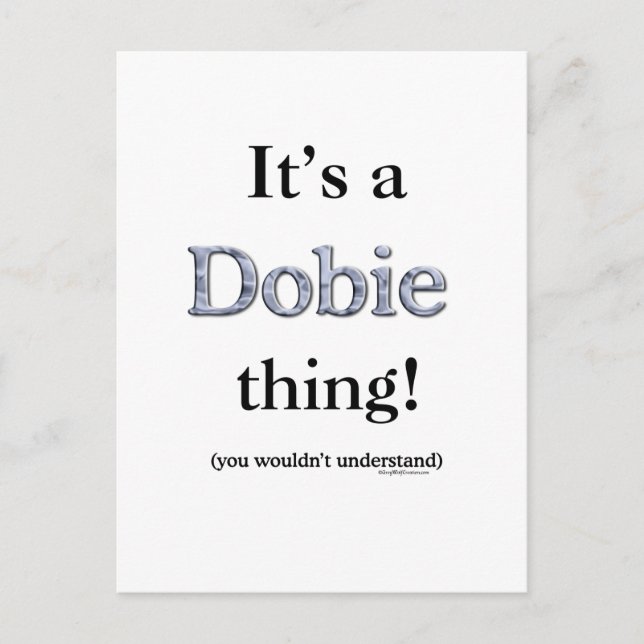 Dobie Thing Postcard (Front)
