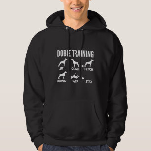 Dobie Training Doberman Pinscher Tricks 956 Hoodie