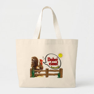 Dobré ráno!  Good morning in Czech! Large Tote Bag