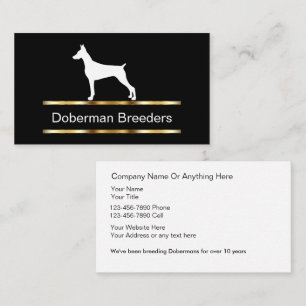 Dobrman Breeder Business Cards