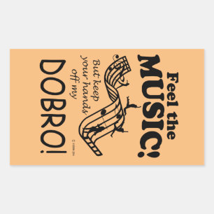 Dobro Feel The Music Rectangular Sticker