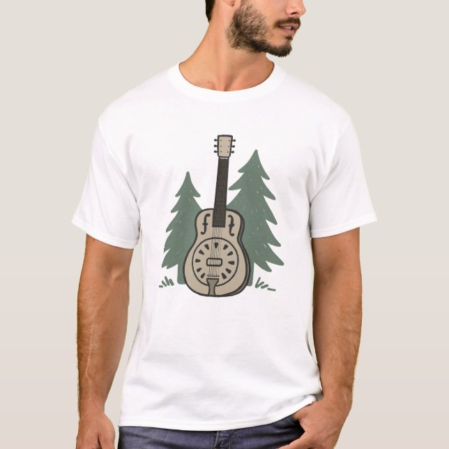 Dobro in the woods T-Shirt (Front)