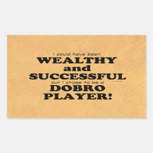 Dobro Wealthy & Successful Rectangular Sticker