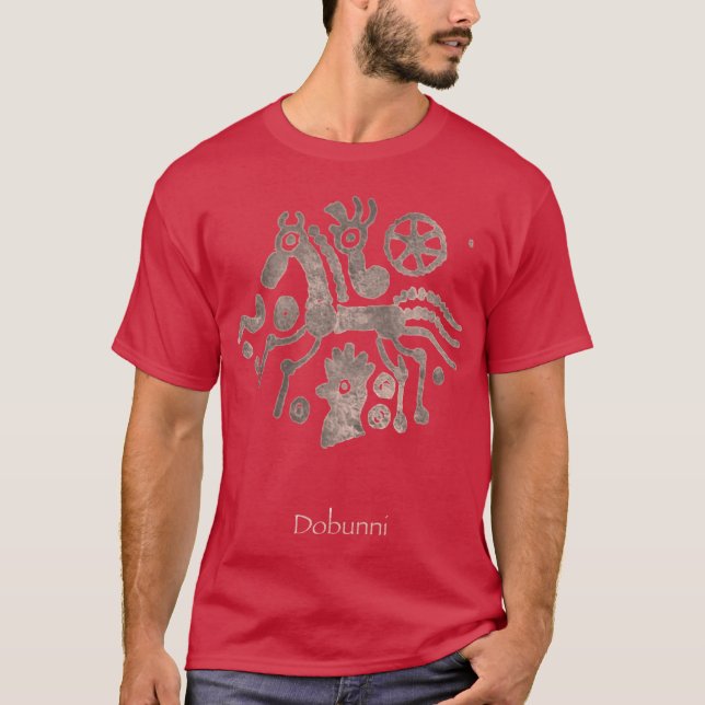 Dobunni Iron Age Tribal Emblem Horse Eagle Rooster T-Shirt (Front)