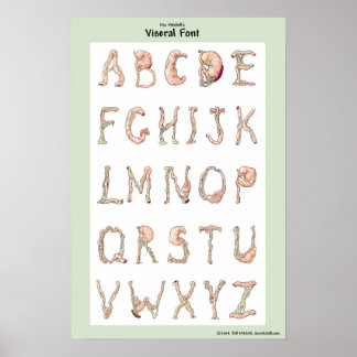 Doc Mitchell's Viseral Font. Poster