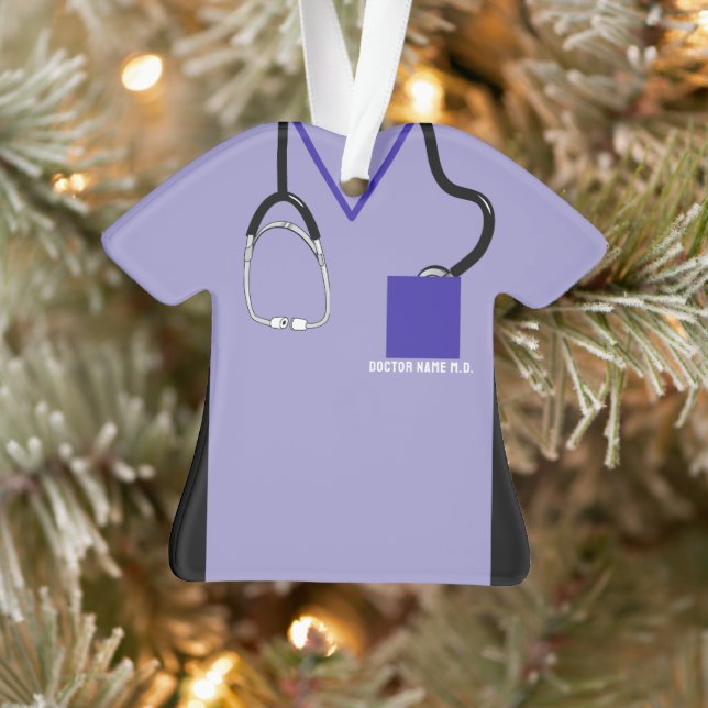 Doc Ornament - Personalised Medical Scrubs Decor (Tree)